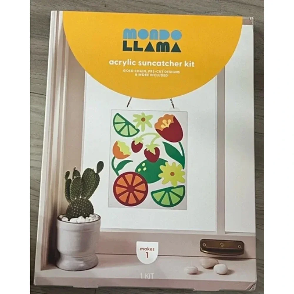 Fruit Acrylic Suncatcher Craft Kit - Mondo Llama NEW in box Hanging Cute Fun s19